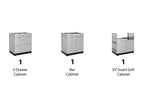 NewAge Outdoor Kitchen 3-Piece Cabinet Set with 3-Drawer, Bar and 33in Grill Cabinet