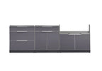 NewAge Outdoor Kitchen 3-Piece Cabinet Set with 3-Drawer, Bar and 40in Grill Cabinet