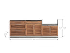NewAge Outdoor Kitchen 3-Piece Cabinet Set with 3-Drawer, Bar and 33in Grill Cabinet