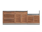 NewAge Outdoor Kitchen 3-Piece Cabinet Set with 3-Drawer, Bar and 33in Grill Cabinet