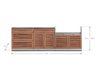 NewAge Outdoor Kitchen 3-Piece Cabinet Set with 3-Drawer, Bar and 40in Grill Cabinet