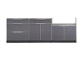 NewAge Outdoor Kitchen 3-Piece Cabinet Set with 3-Drawer, Bar and 36in Grill Cabinet