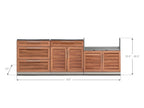 NewAge Outdoor Kitchen 3-Piece Cabinet Set with 3-Drawer, Bar and 36in Grill Cabinet