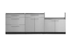 NewAge Outdoor Kitchen 3-Piece Cabinet Set with 3-Drawer, Bar and 36in Grill Cabinet