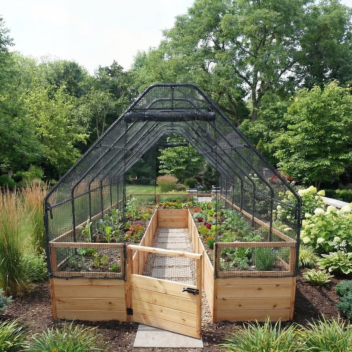 Outdoor Living Today Garden in a Box with Birdnetting Cover | 8 x 16