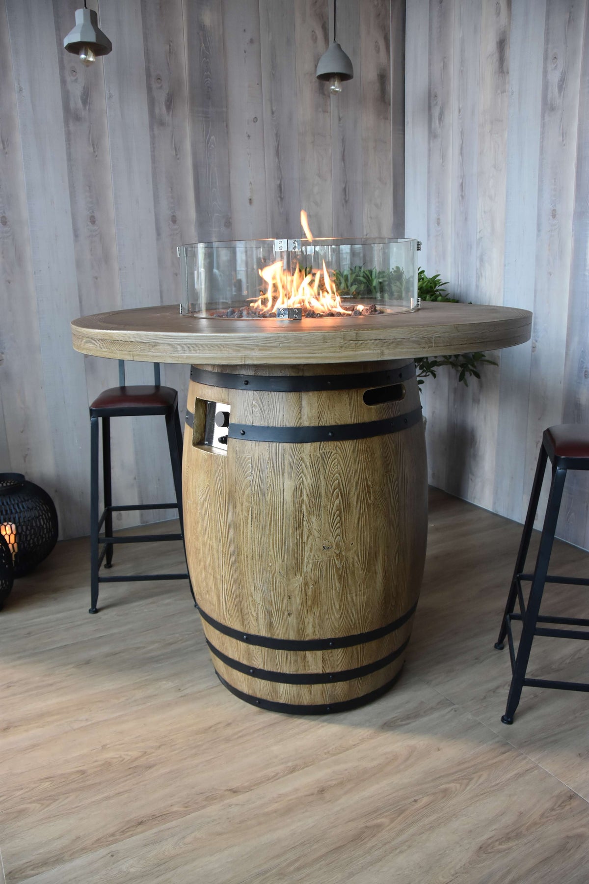 Elementi Lafite Barrel Fire Table