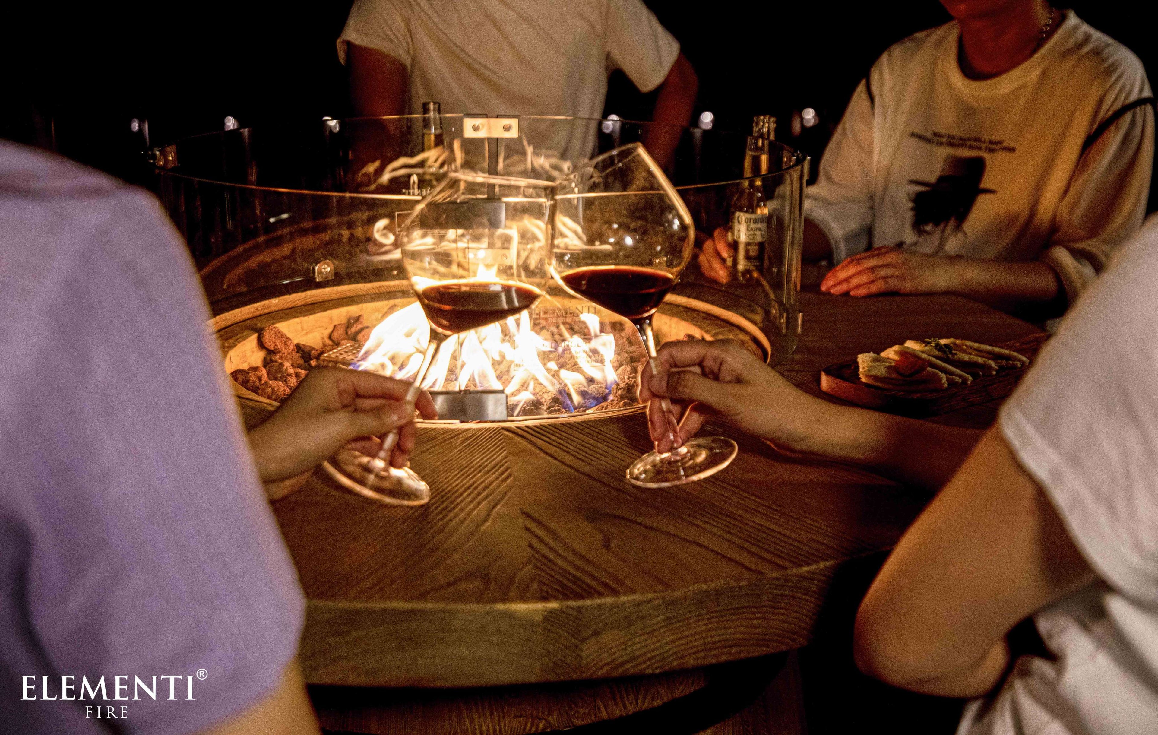 Elementi Lafite Barrel Fire Table
