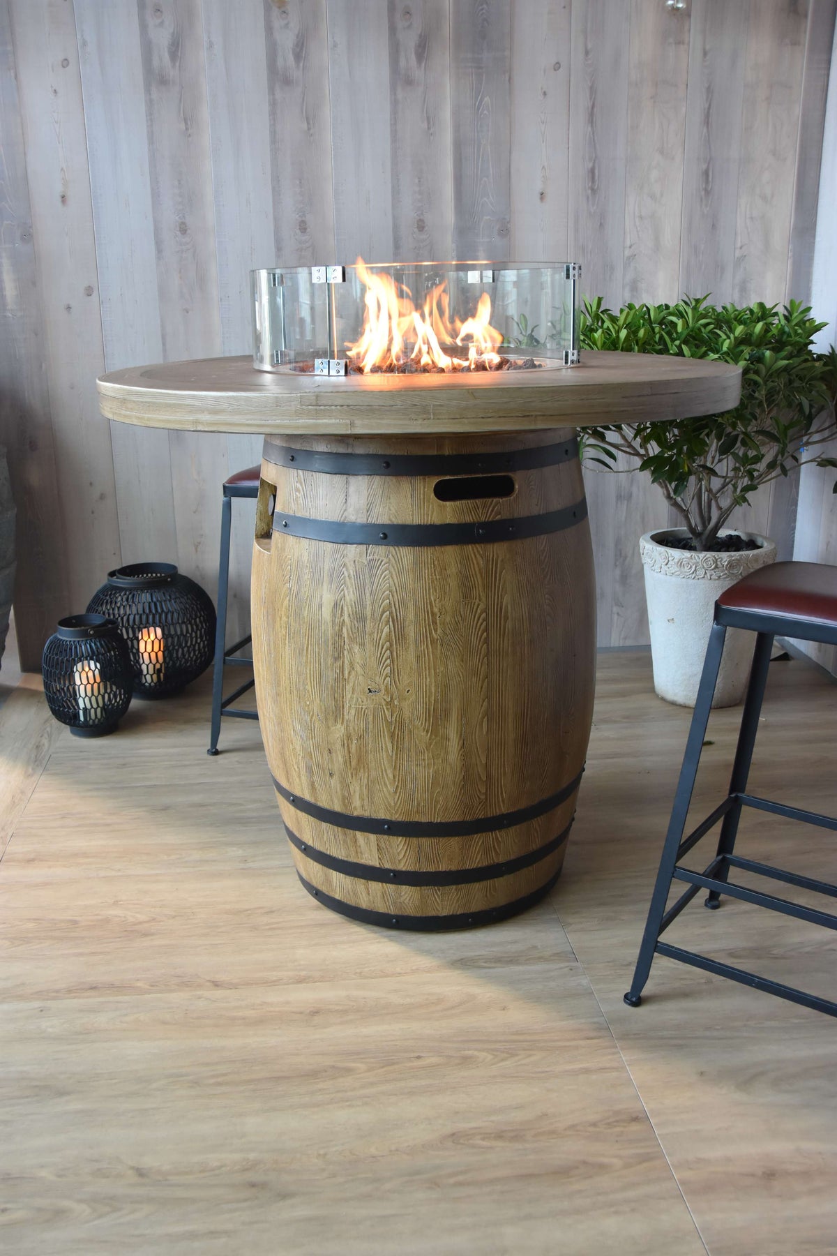 Elementi Lafite Barrel Fire Table