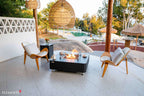 Elementi Plus Copenhagen Marble Porcelain Fire Table