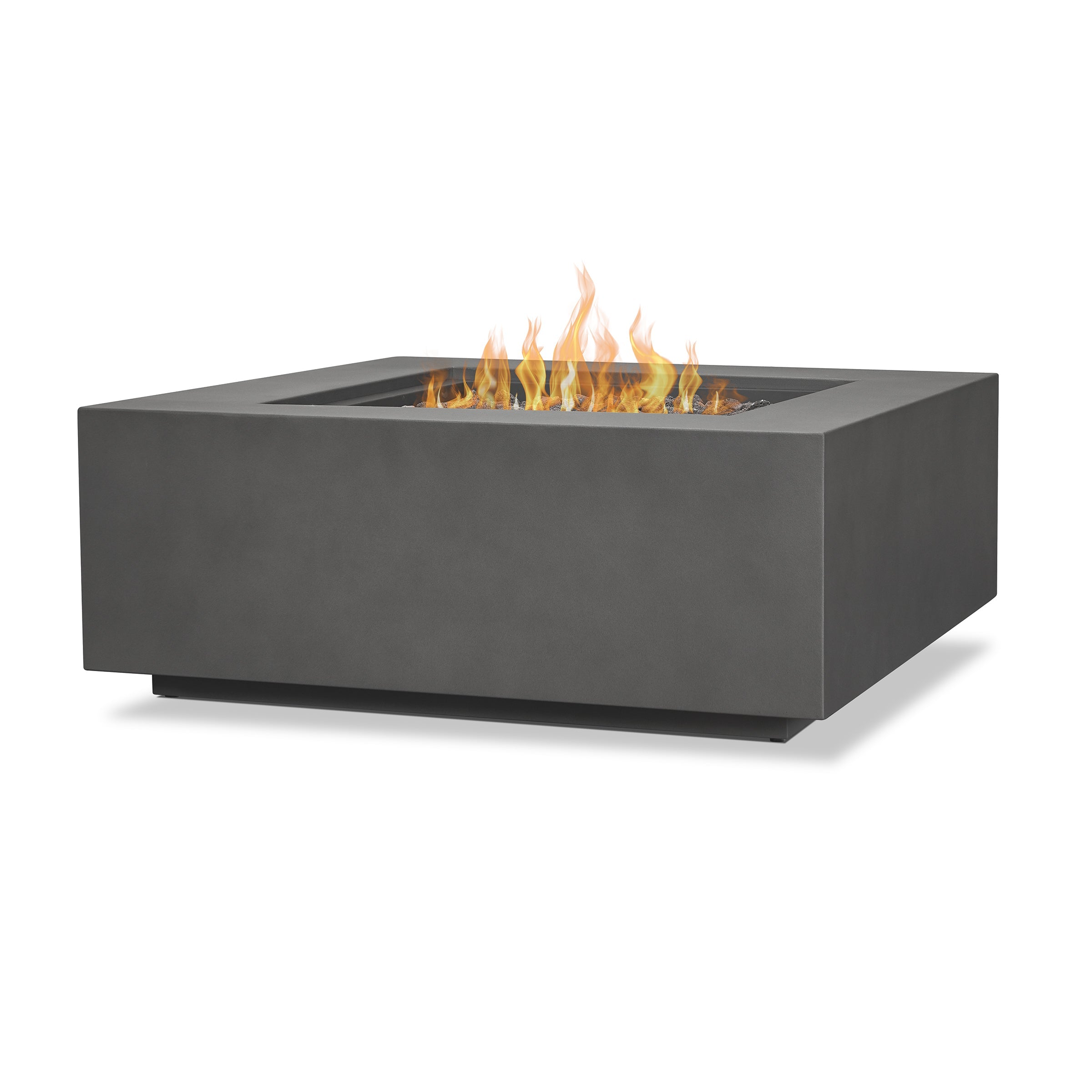 Real Flame Aegean Square Propane or Natural Gas Fire Pit Table