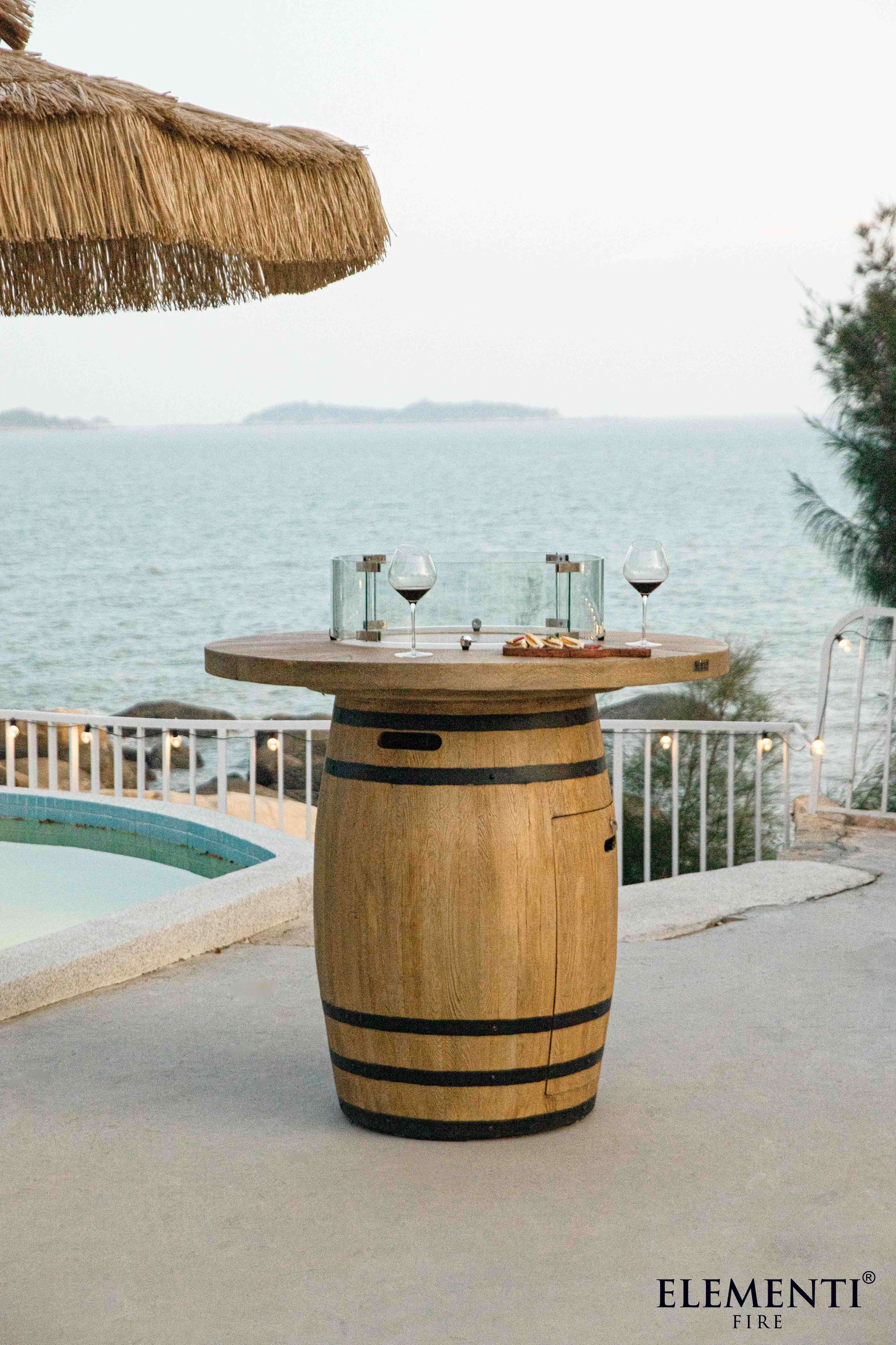 Elementi Lafite Barrel Fire Table