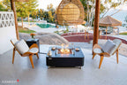 Elementi Plus Copenhagen Marble Porcelain Fire Table