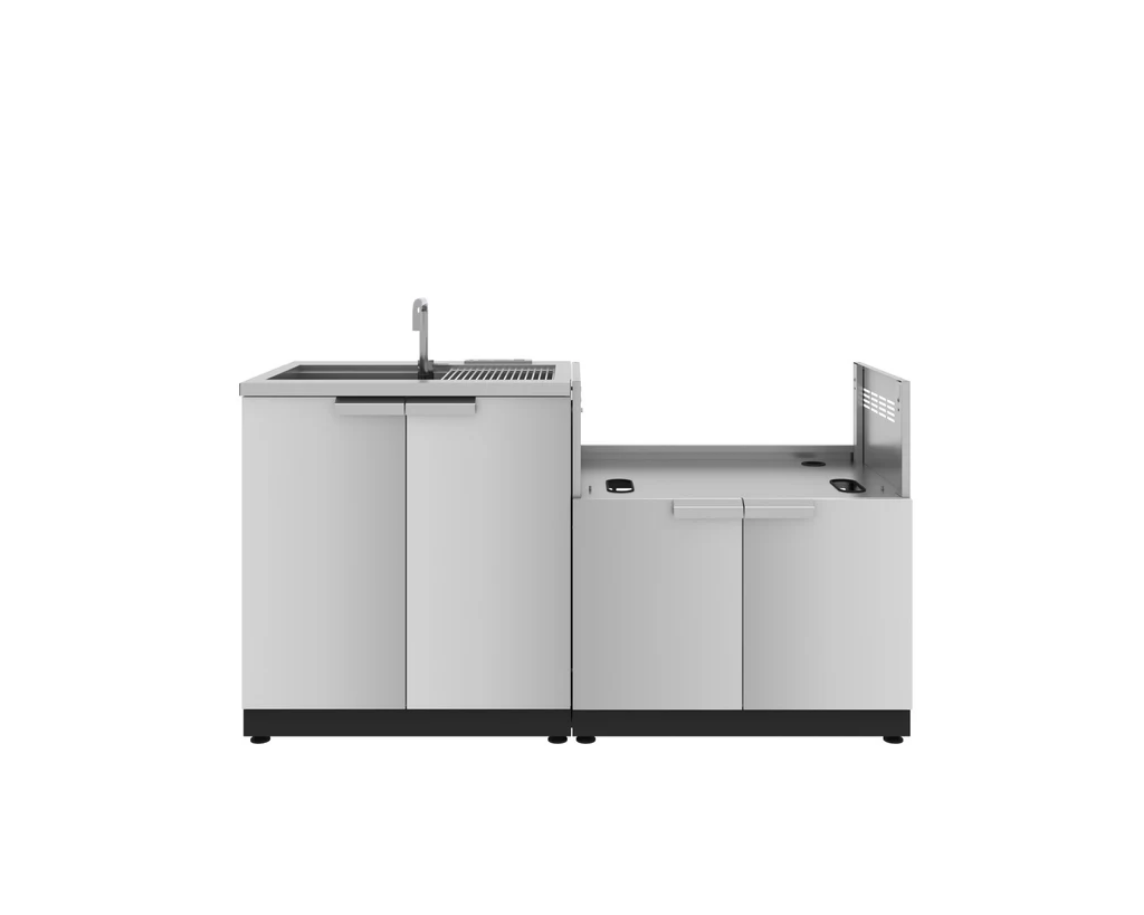 NewAge Outdoor Kitchen 2-Piece Cabinet Set with Sink, Bar and Grill Cabinet - Multiple Sizes