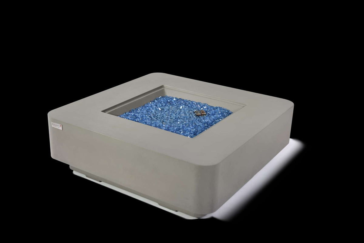 Elementi Plus Lucerne Square Concrete Fire Pit Table