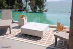 Elementi Plus Annecy Marble Porcelain Fire Table