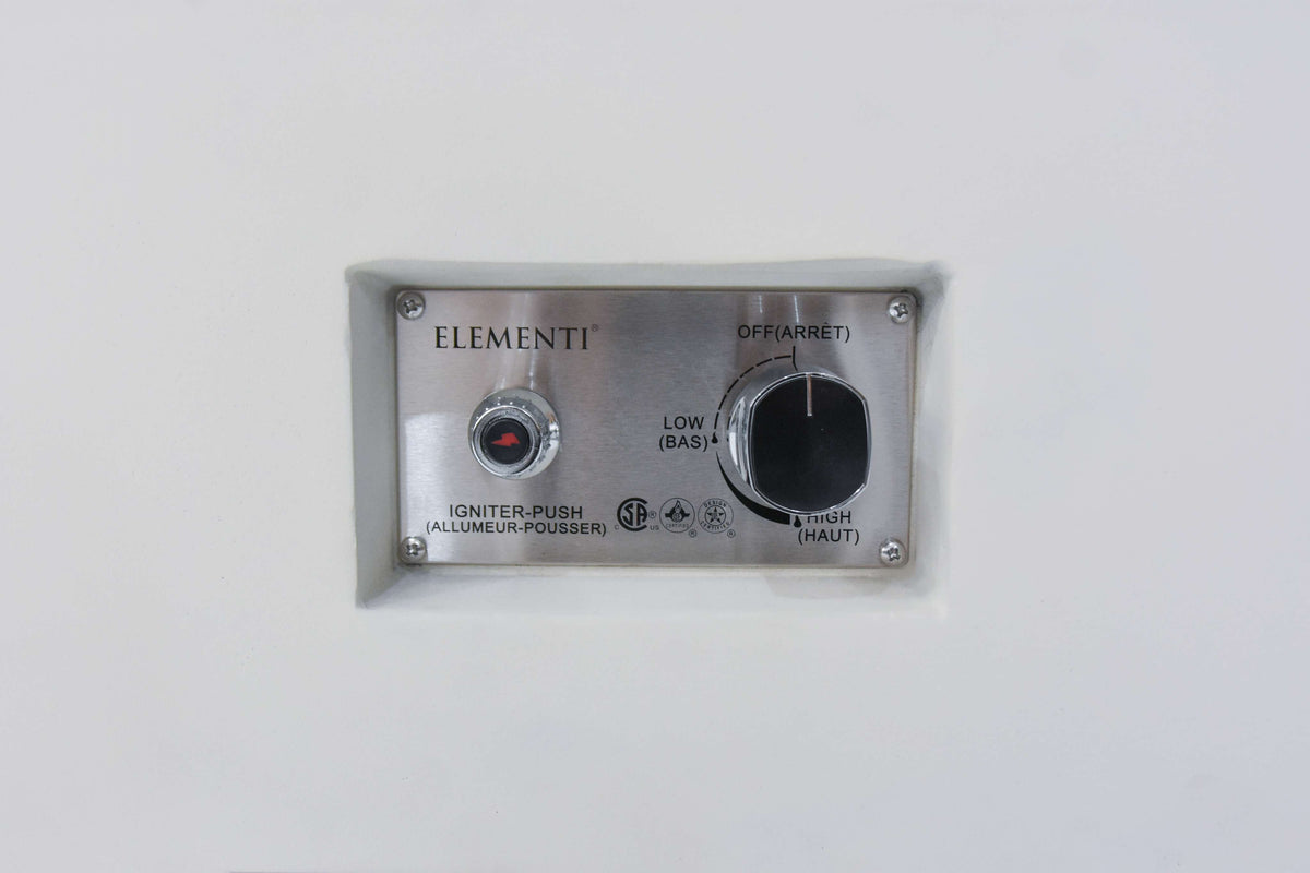 Elementi Plus Annecy Marble Porcelain Fire Table