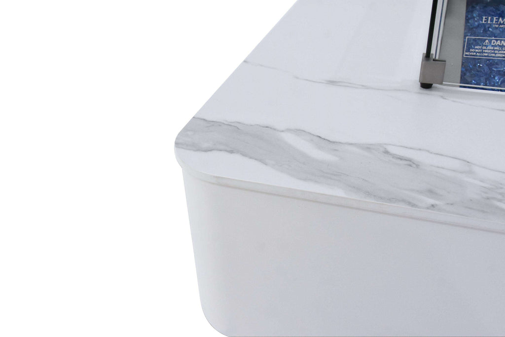 Elementi Plus Annecy Marble Porcelain Fire Table