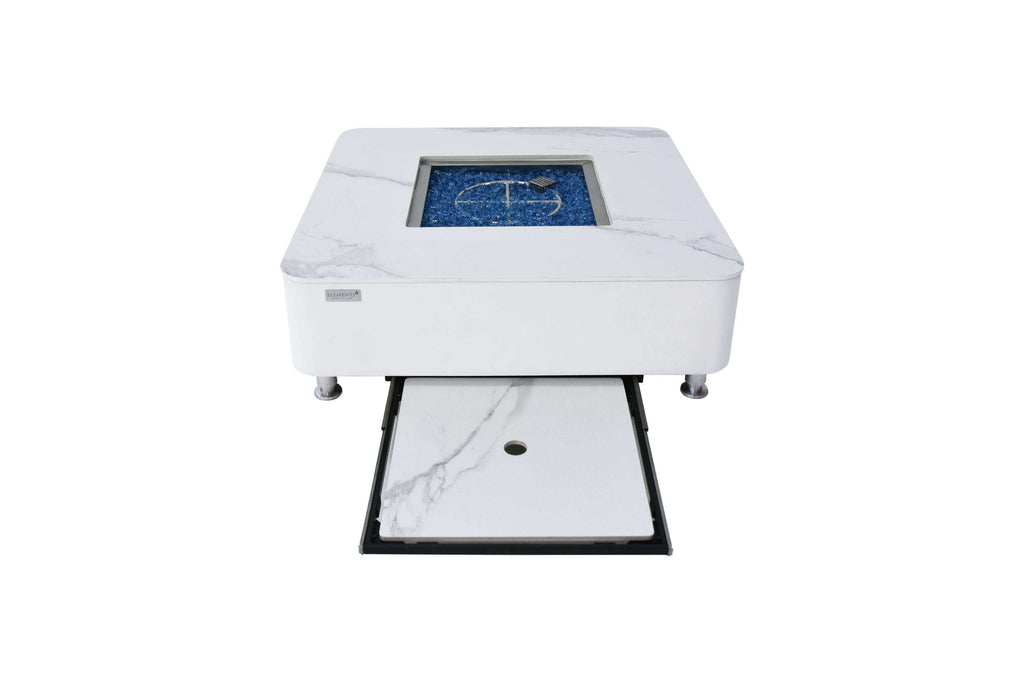 Elementi Plus Annecy Marble Porcelain Fire Table