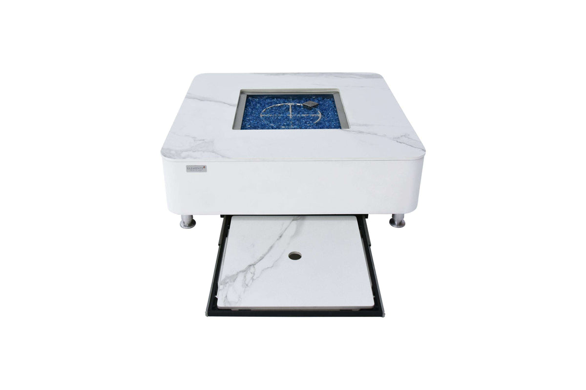 Elementi Plus Annecy Marble Porcelain Fire Table