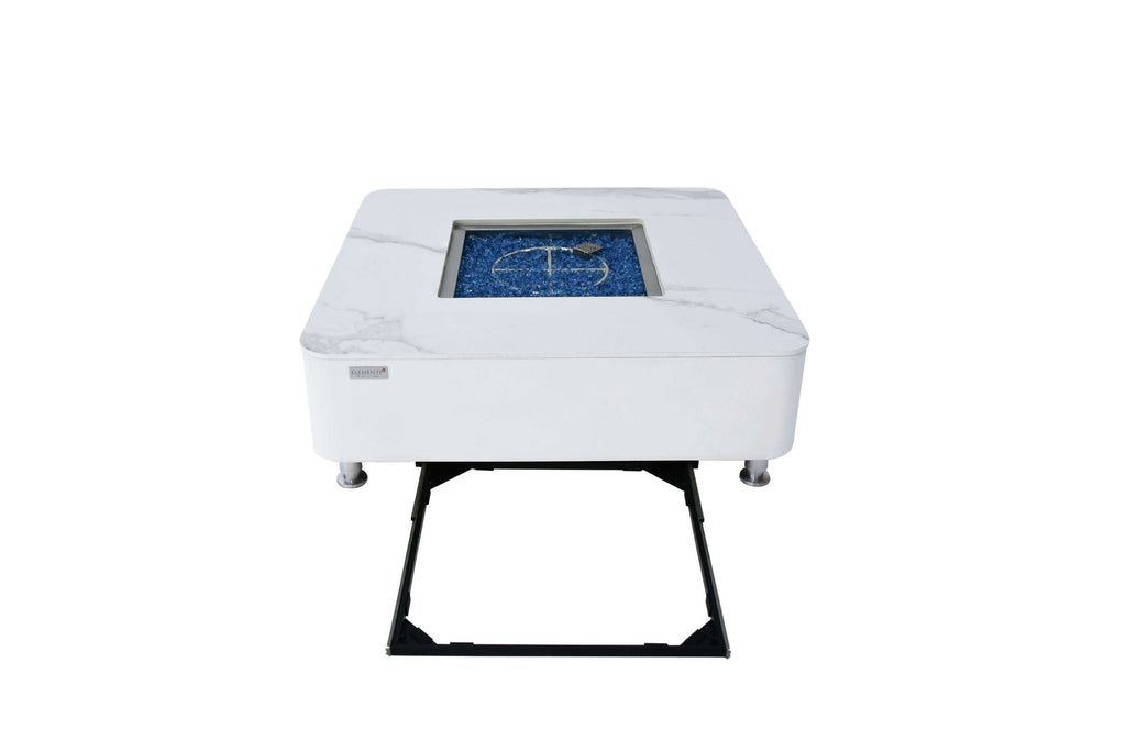 Elementi Plus Annecy Marble Porcelain Fire Table