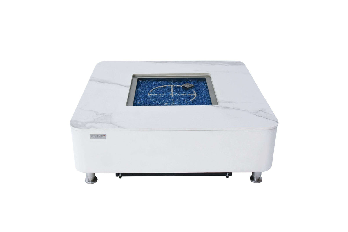 Elementi Plus Annecy Marble Porcelain Fire Table