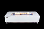 Elementi Plus Athens Rectangular Marble Concrete Base Fire Pit Table