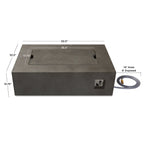 Real Flame Baltic Rectangle Fire Pit Table Propane/Natural Gas