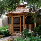 Outdoor Living Today 12′ Bayside Gazebo with Screen Kit