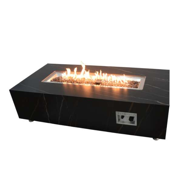 Elementi Plus Varna Marble Porcelain Fire Table