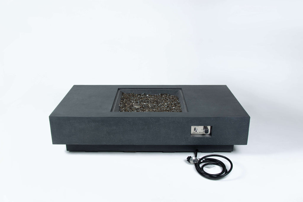 Elementi Plus Cannes Rectangular Concrete Fire Pit Table