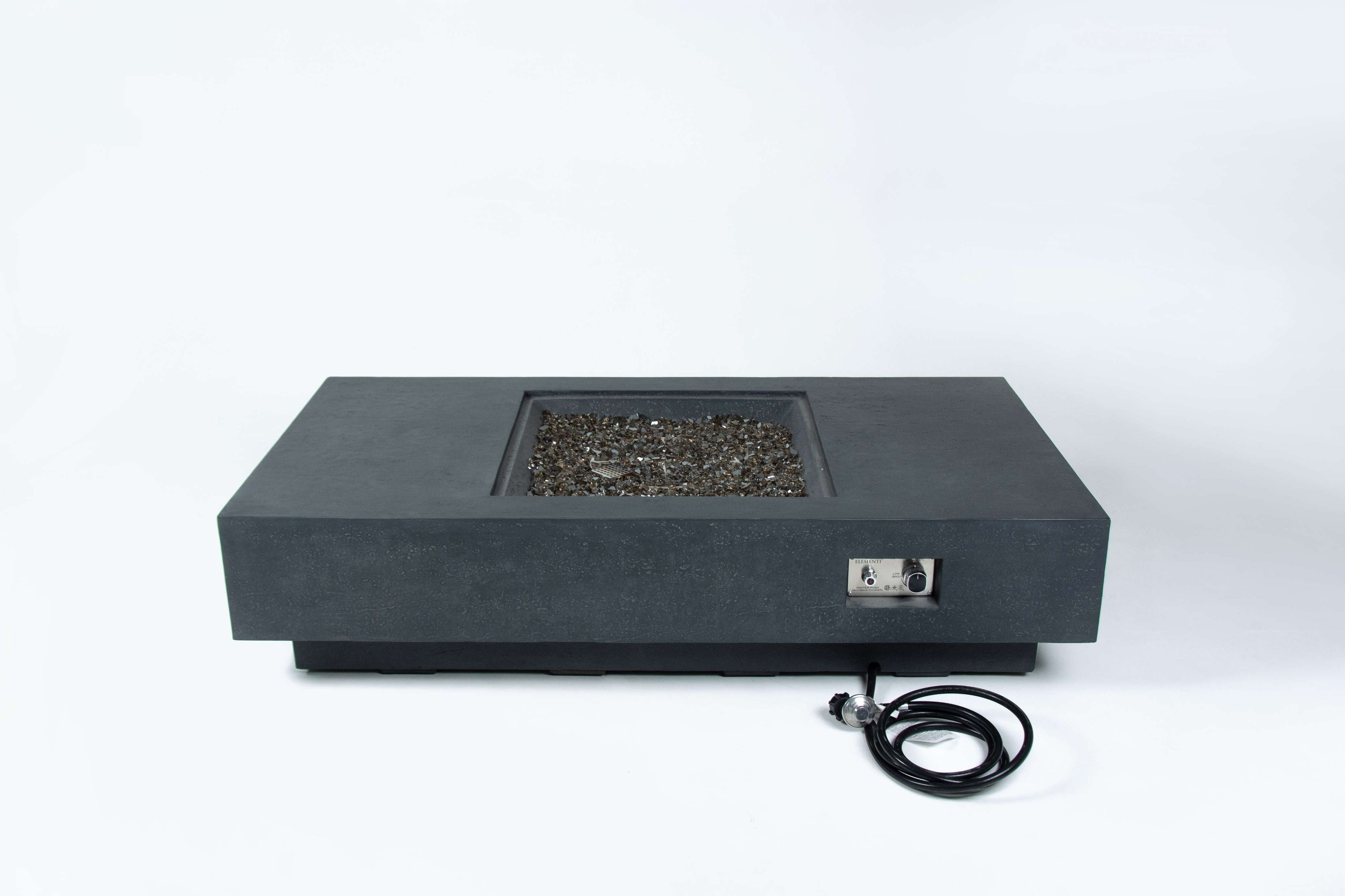 Elementi Plus Cannes Rectangular Concrete Fire Pit Table