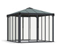 Canopia Ledro Enclosed Gazebo w/ Screen Doors - Gray