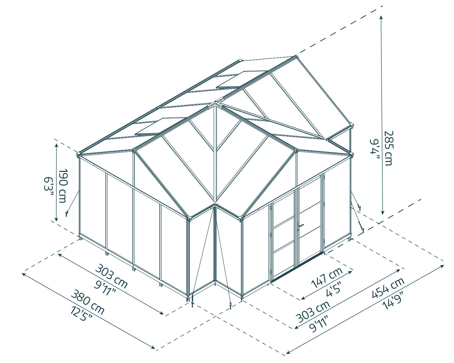 Canopia Triomphe Chalet 12' x 15' Greenhouse