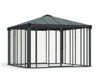 Canopia Ledro Enclosed Gazebo w/ Screen Doors - Gray