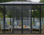 Canopia Ledro Enclosed Gazebo w/ Screen Doors - Gray
