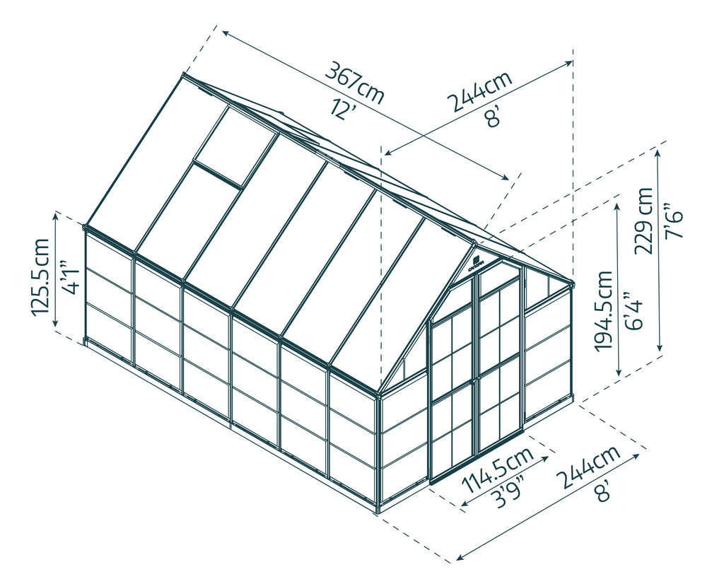 Canopia Balance 8' Greenhouse - Green