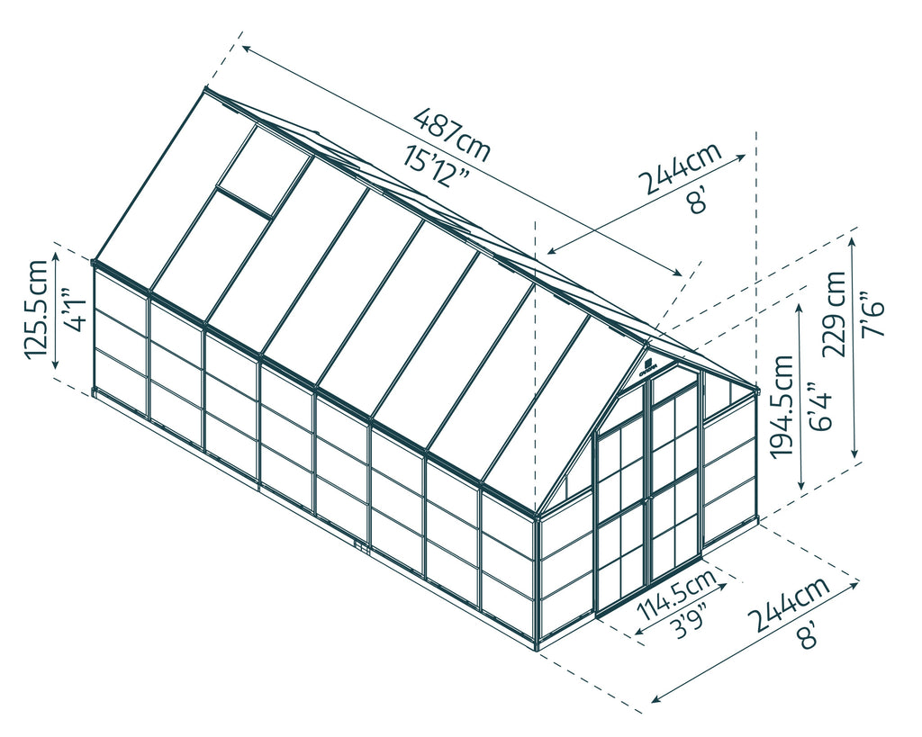 Canopia Balance 8' Greenhouse - Green