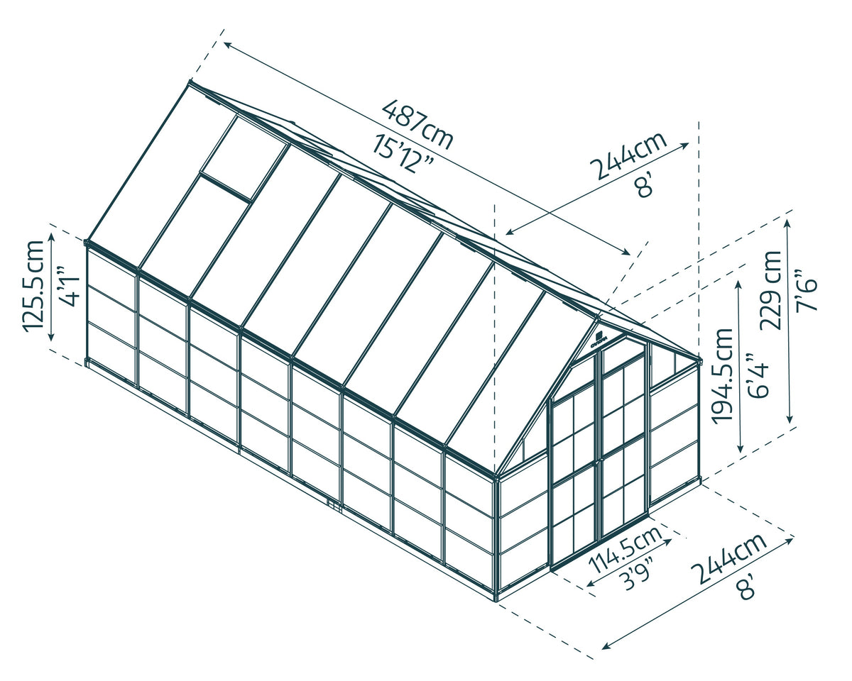 Canopia Balance 8' Greenhouse - Green