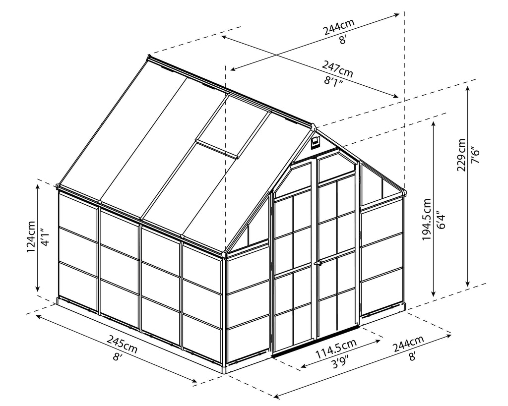 Canopia Balance 8' Greenhouse - Green
