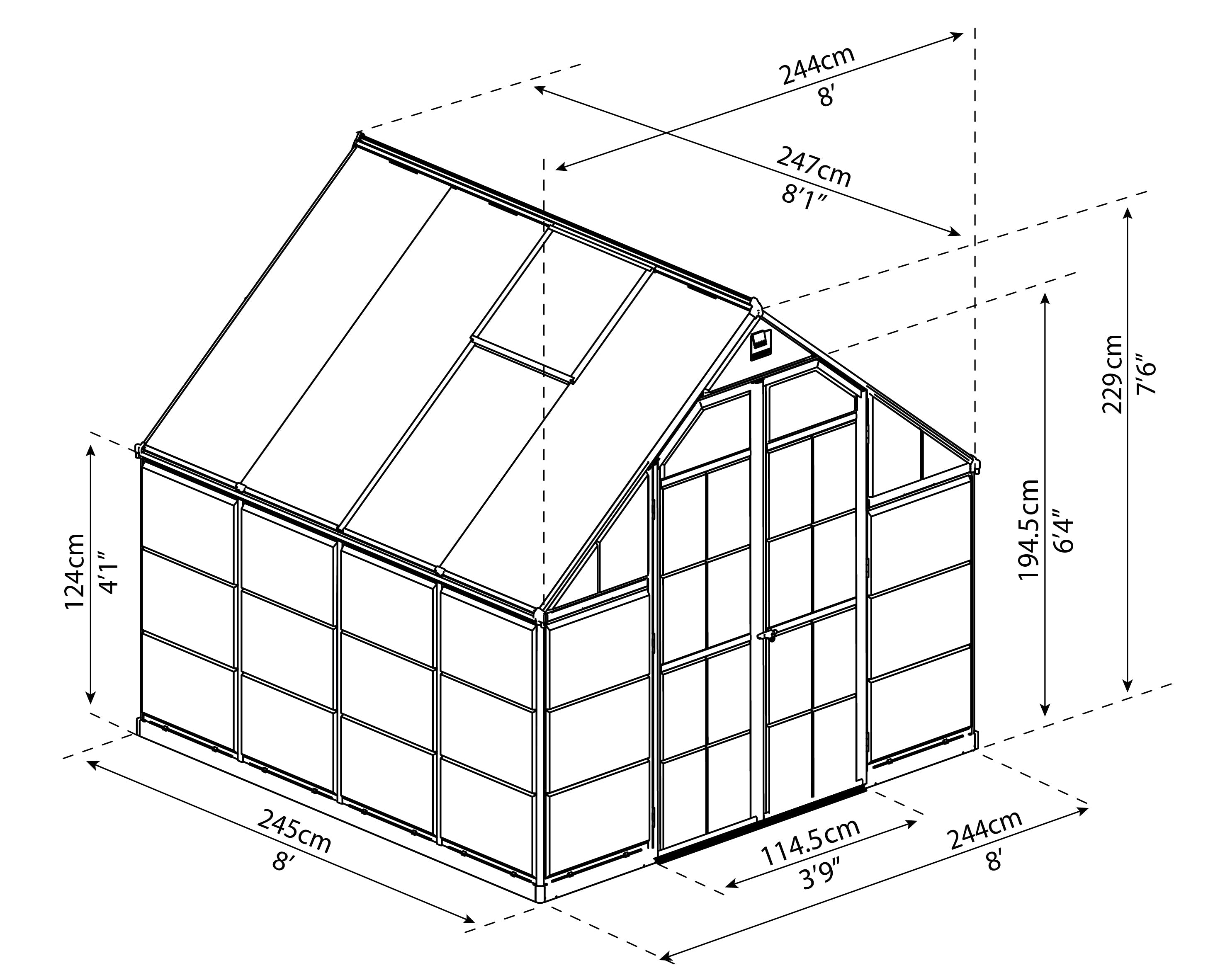 Canopia Balance 8' Greenhouse - Green