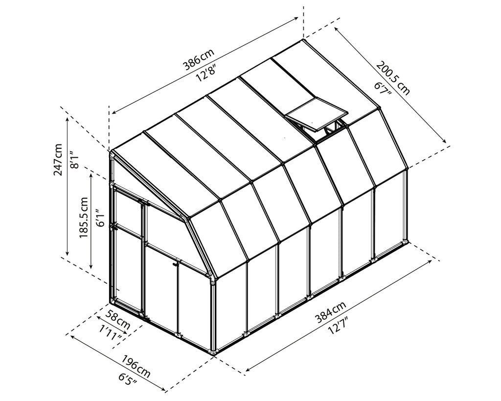 Canopia Sun Room 6' x Multiple Sizes - White