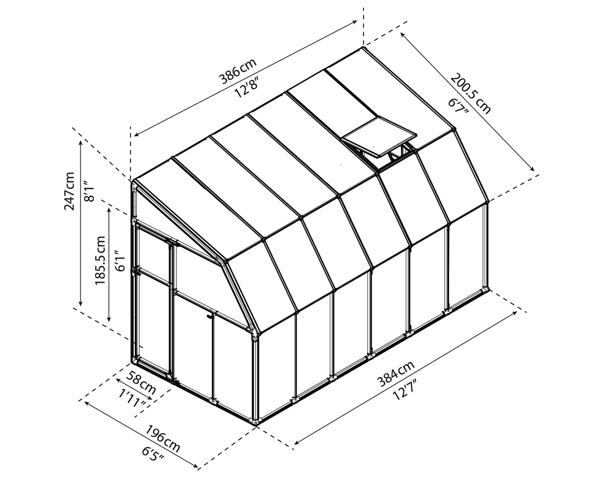 Canopia Sun Room 6' x Multiple Sizes - White