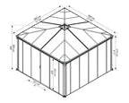 Canopia Ledro Enclosed Gazebo - Gray