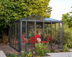 Canopia Ledro Enclosed Gazebo w/ Screen Doors - Gray