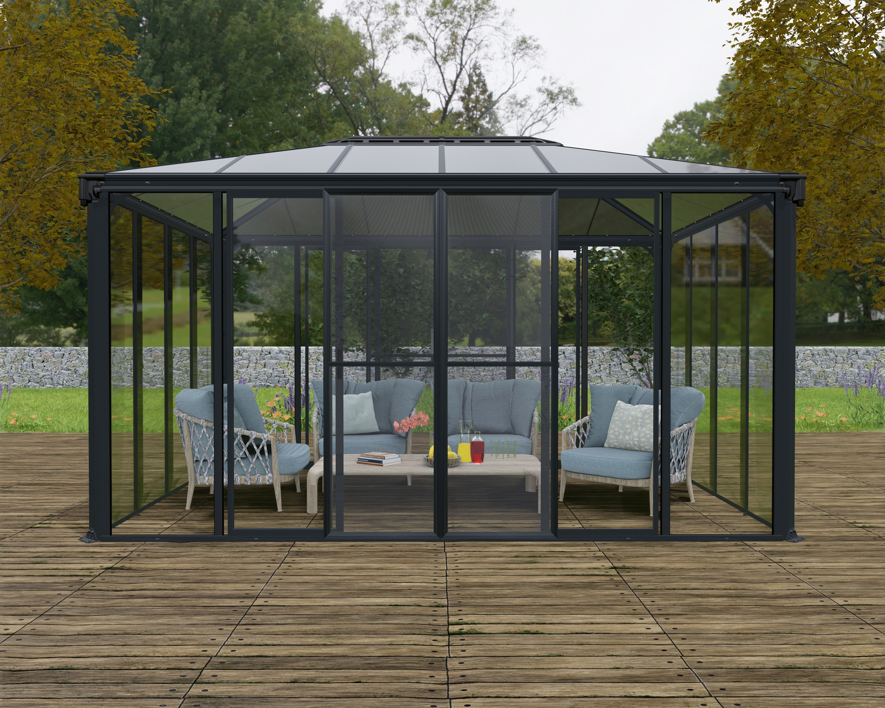 Canopia Ledro Enclosed Gazebo - Gray