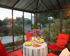 Canopia Ledro Enclosed Gazebo w/ Screen Doors - Gray