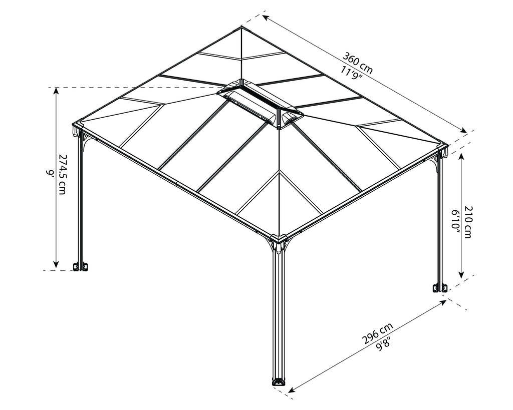 Canopia Martinique 3600/4300 10' Gazebo