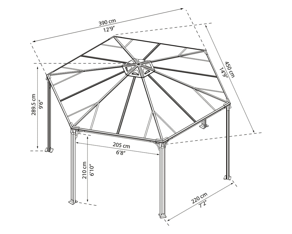 Canopia Monaco Hexagon Gazebo