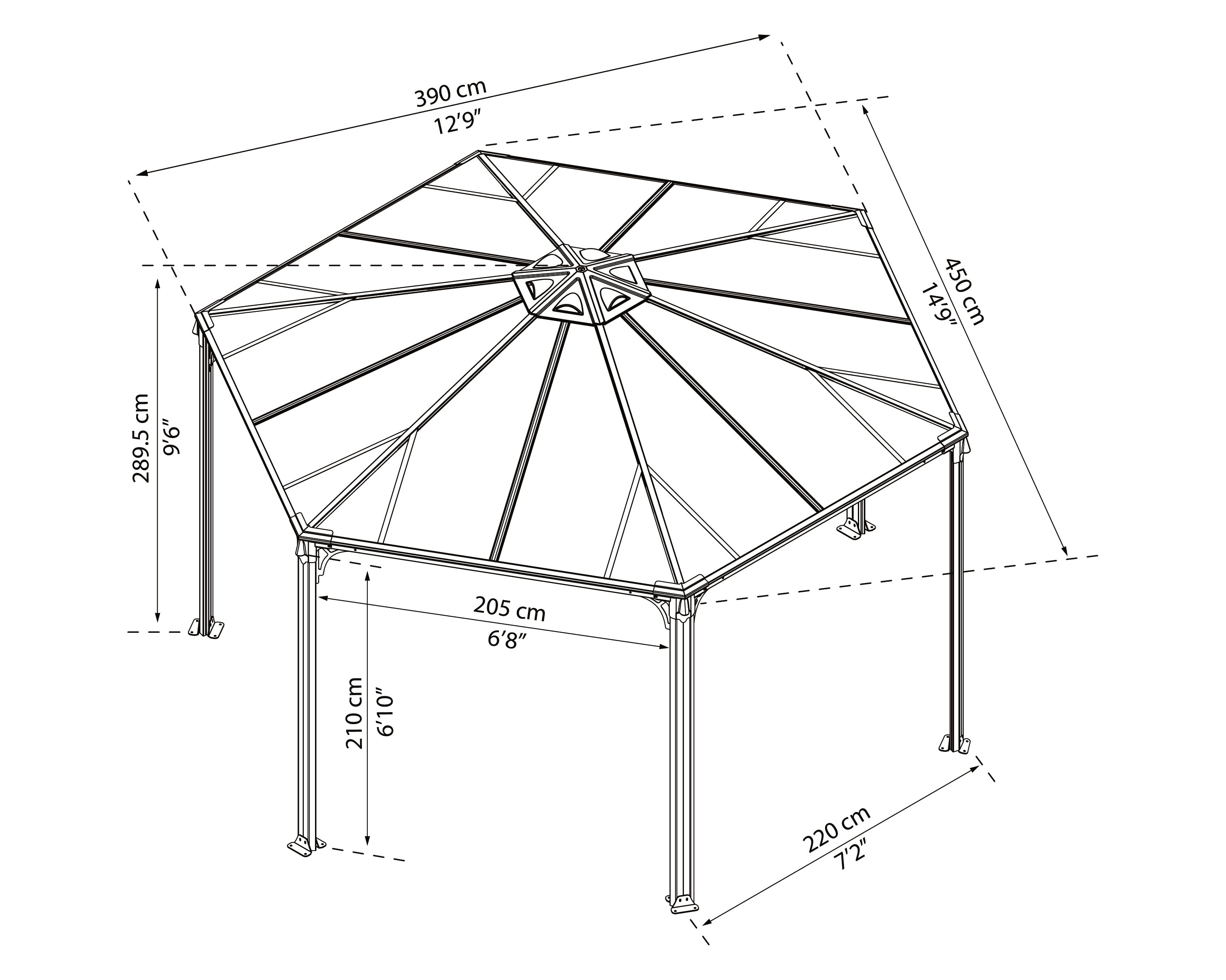 Canopia Monaco Hexagon Gazebo