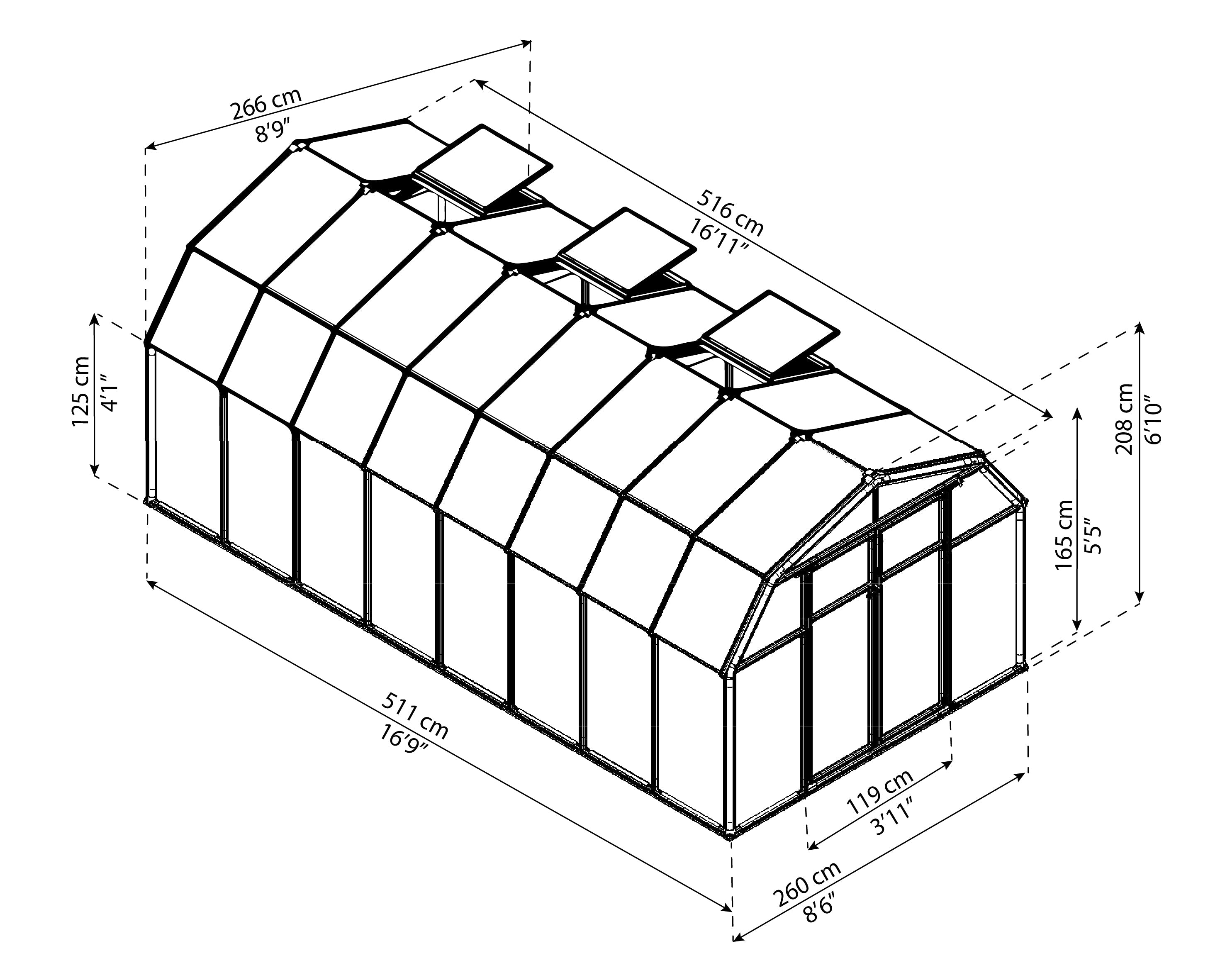 Canopia Hobby Gardener 8' Greenhouse